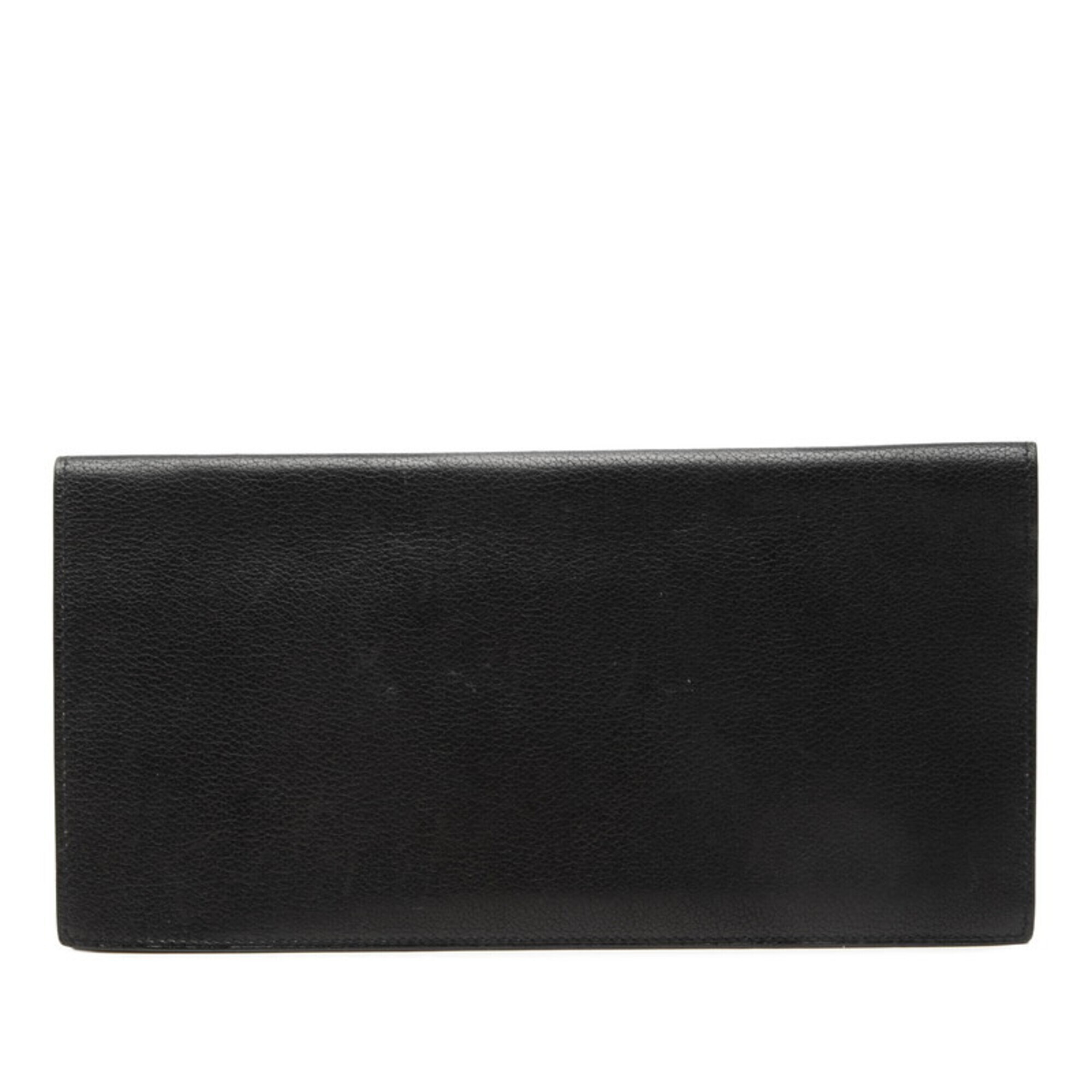 Hermes Billfold, Black Leather, Men's